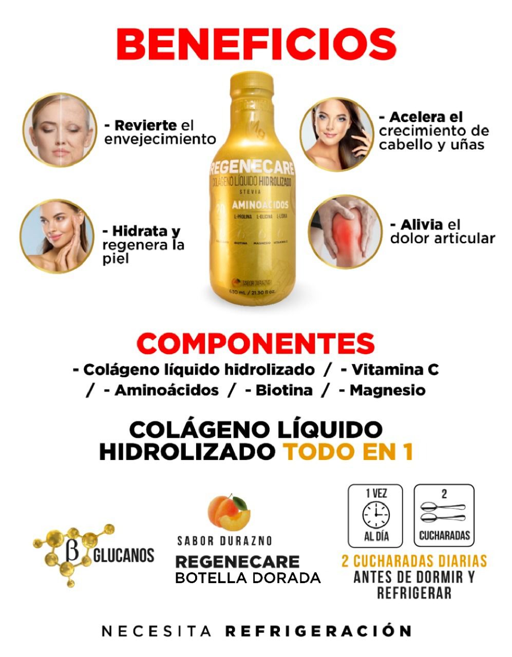Colágeno Botella Dorado